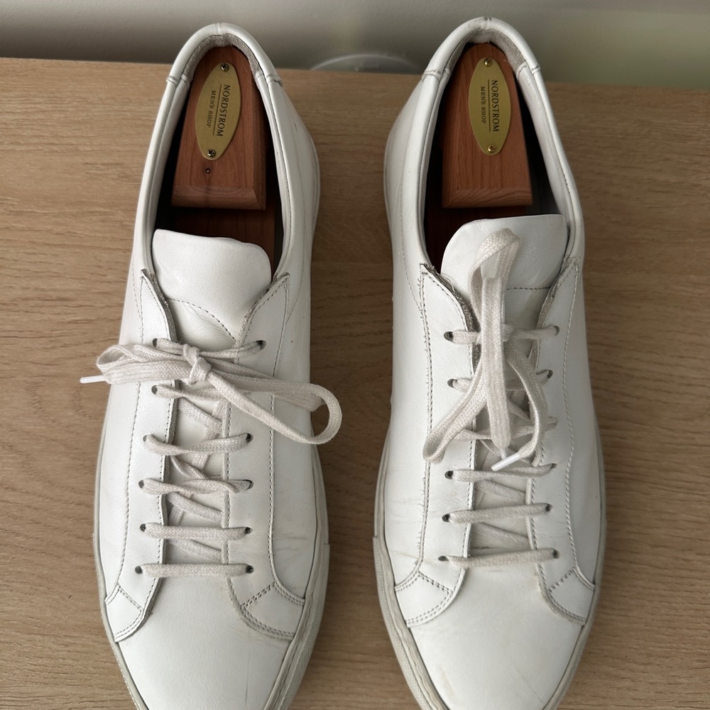 COMMON PROJECTS Mens Original Achilles Leather Sneakers White Sz 43